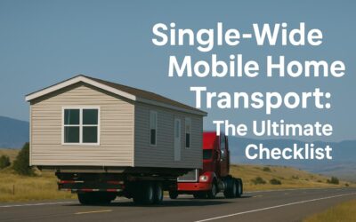 Single-Wide Mobile Home Transport: The Ultimate Checklist
